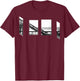 Black and White Industrial Urban Street -Shirt T-Shirt - T-Shirt | Maroon