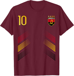 Flag Angola Faso Angolian Pride Lovers T-Shirt - T-Shirt | Maroon