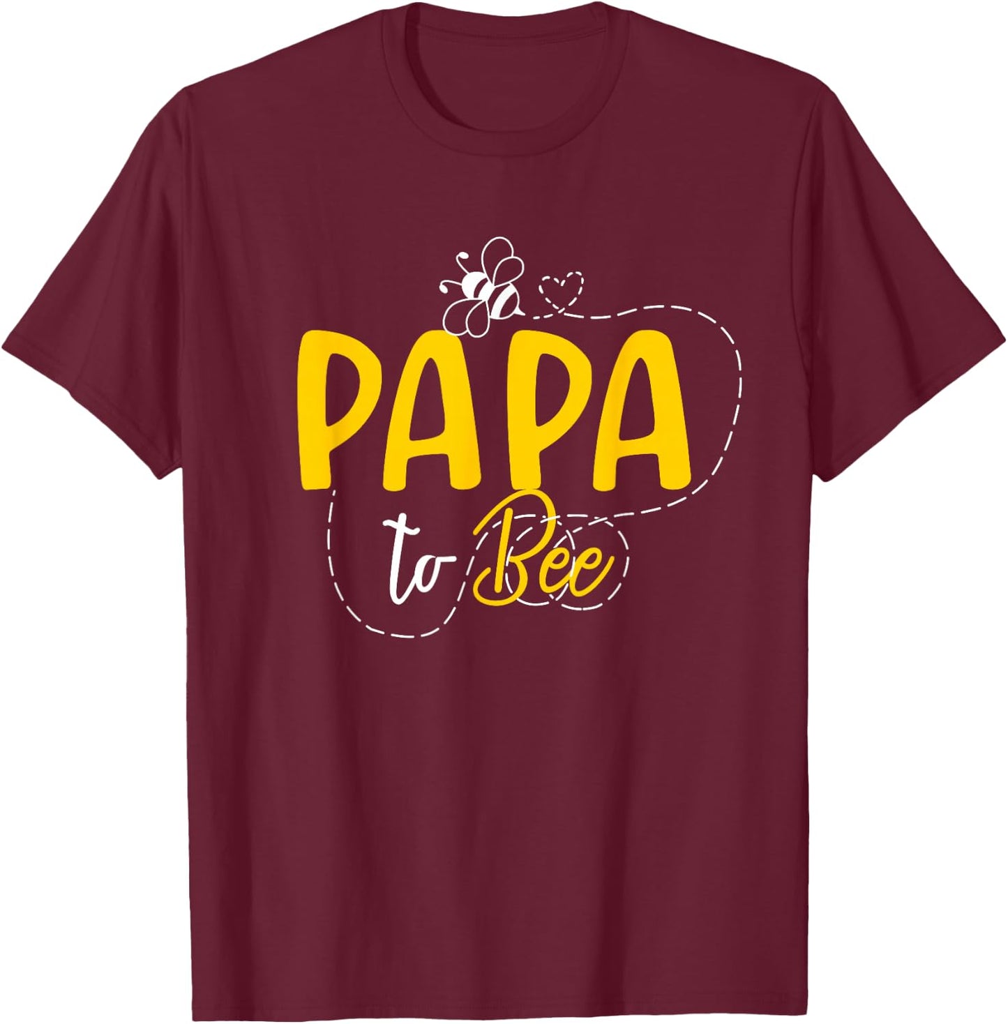 Papa To Bee Family Matching Pregnancy Announcement T-Shirt - T-Shirt | Maroon
