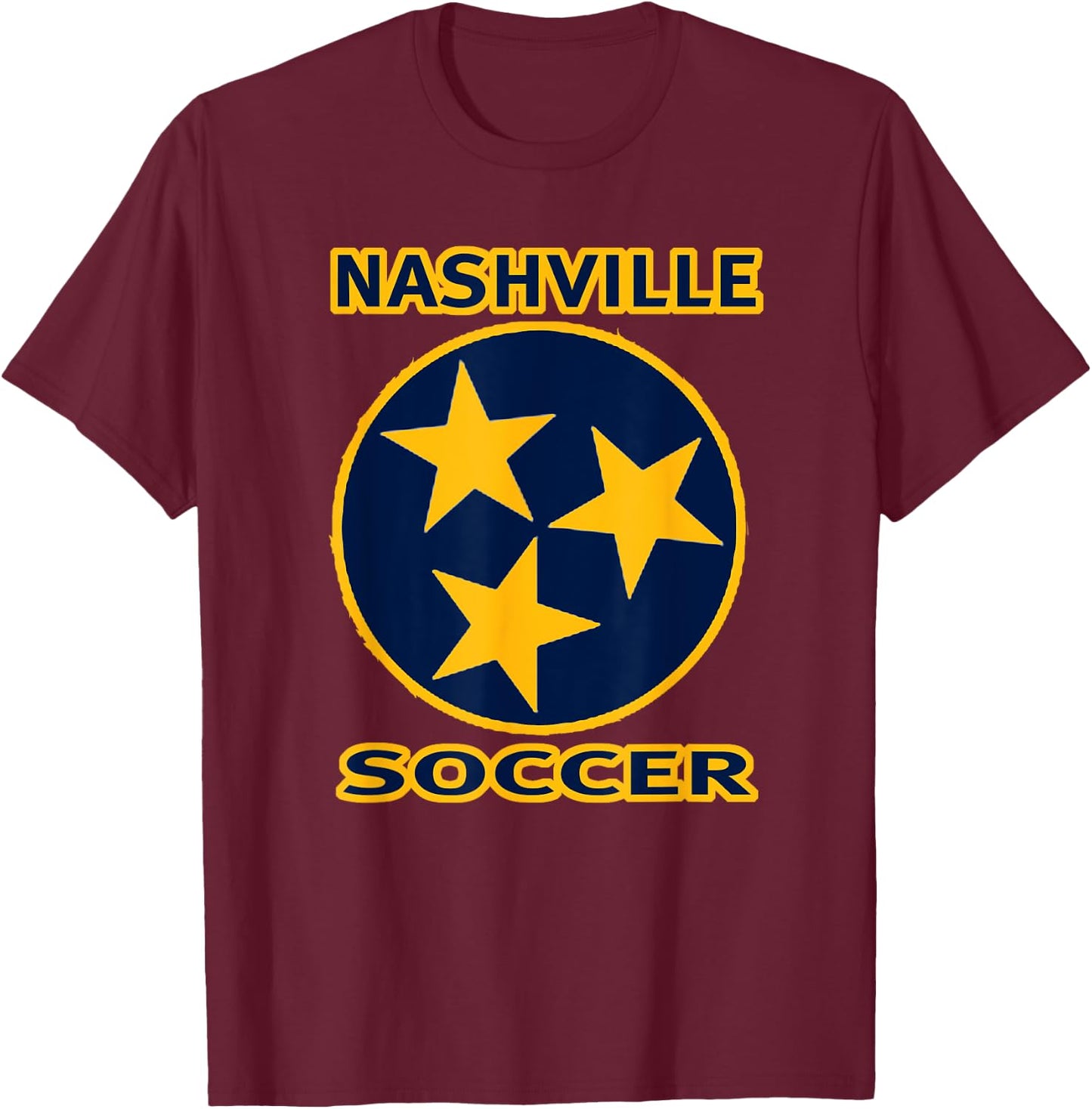 Nashville Soccer Tennessee TriStar Flag Shirt T-Shirt - T-Shirt | Maroon