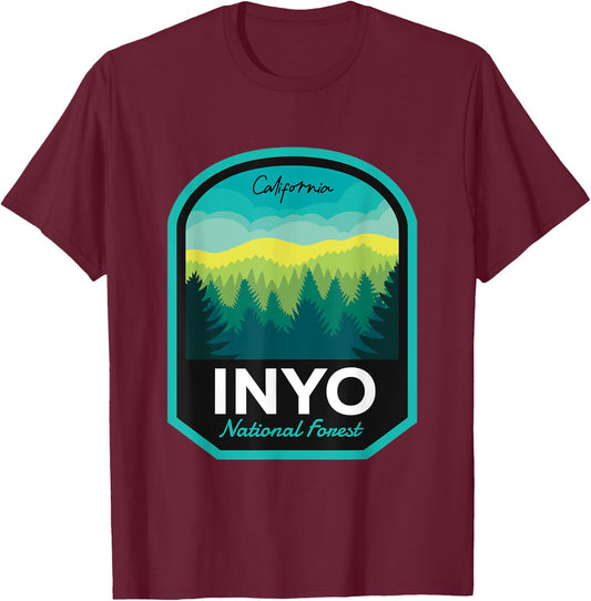 Inyo National Forest CA T-Shirt - T-Shirt | Maroon