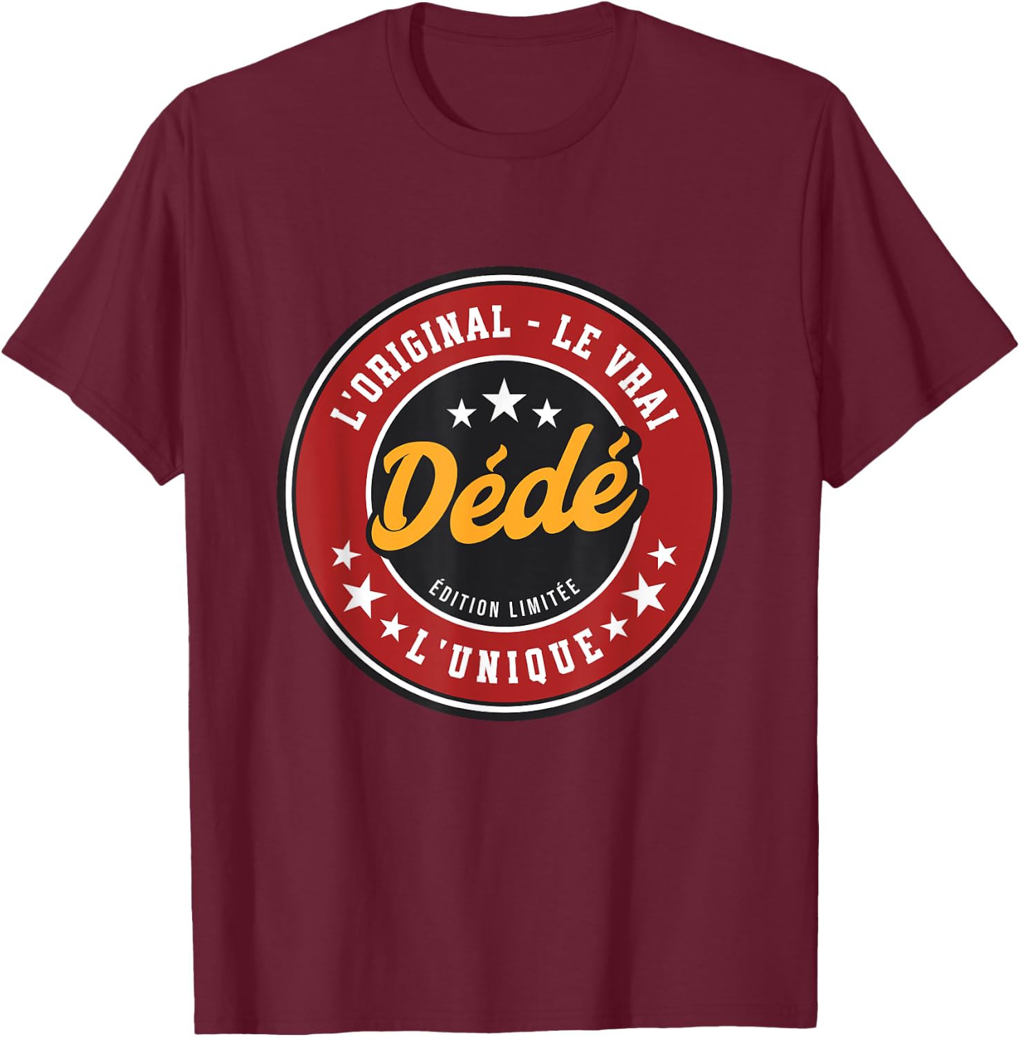 Dedicated Name Custom Dedicated The Original The True The Unique , Black, S T-Shirt - T-Shirt | Maroon