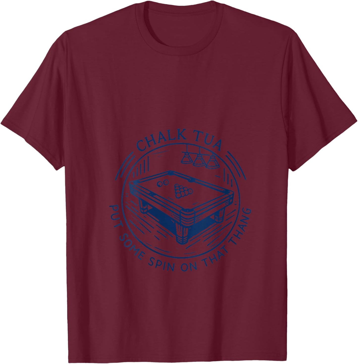 Women's Billiards Lover 8 Ball Chalk Tua Put Some Spin On that Thang V-Neck T-Shirt - T-Shirt | Maroon