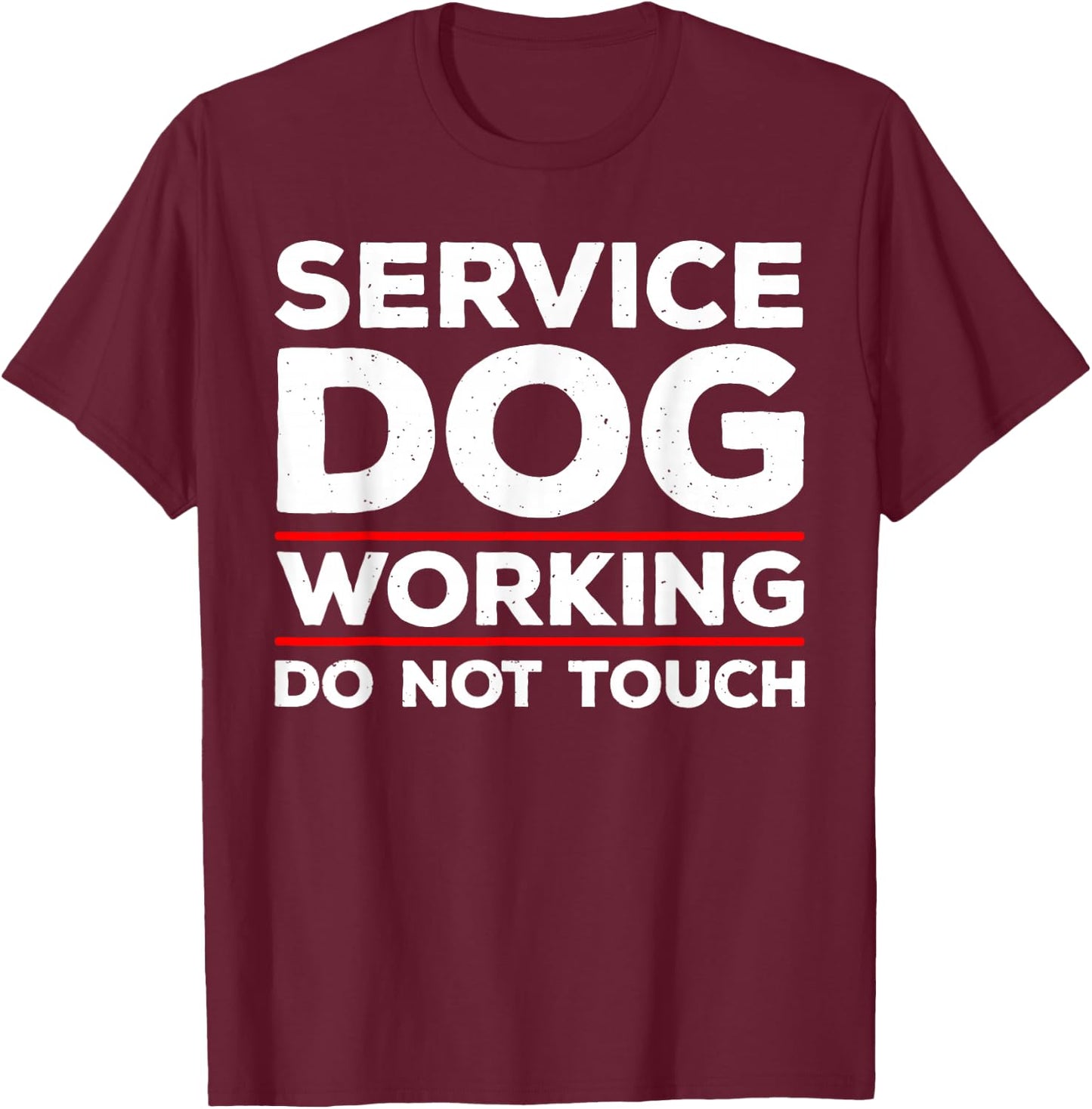 Funny Service Dog Design Women Service Dog Trainer T-Shirt - T-Shirt | Maroon
