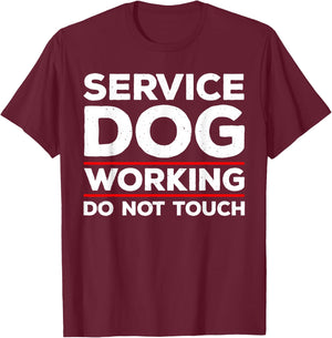 Funny Service Dog Design Women Service Dog Trainer T-Shirt - T-Shirt | Maroon