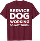 Funny Service Dog Design Women Service Dog Trainer T-Shirt - T-Shirt | Maroon