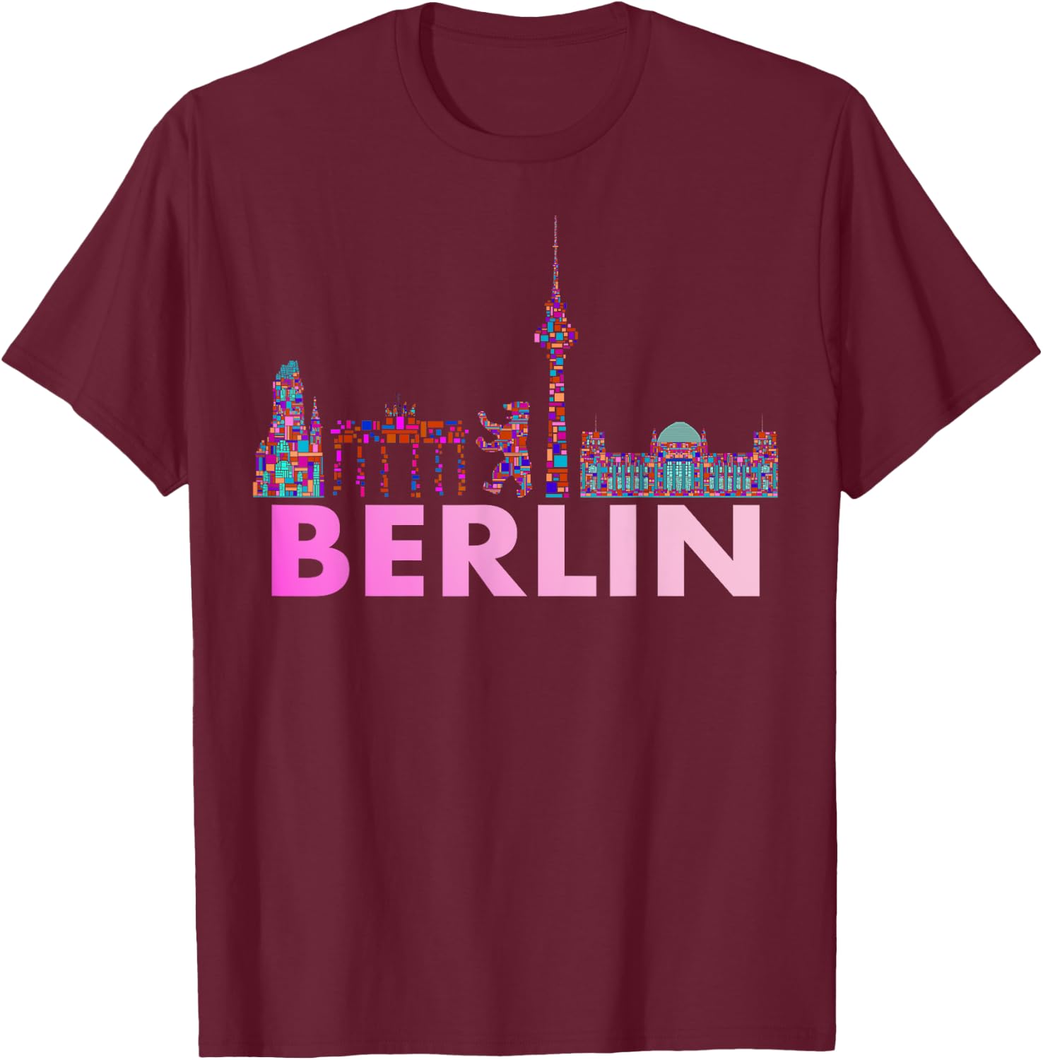 Berlin Design - Berlin Bear - I Love Berlin T-Shirt - T-Shirt | Maroon