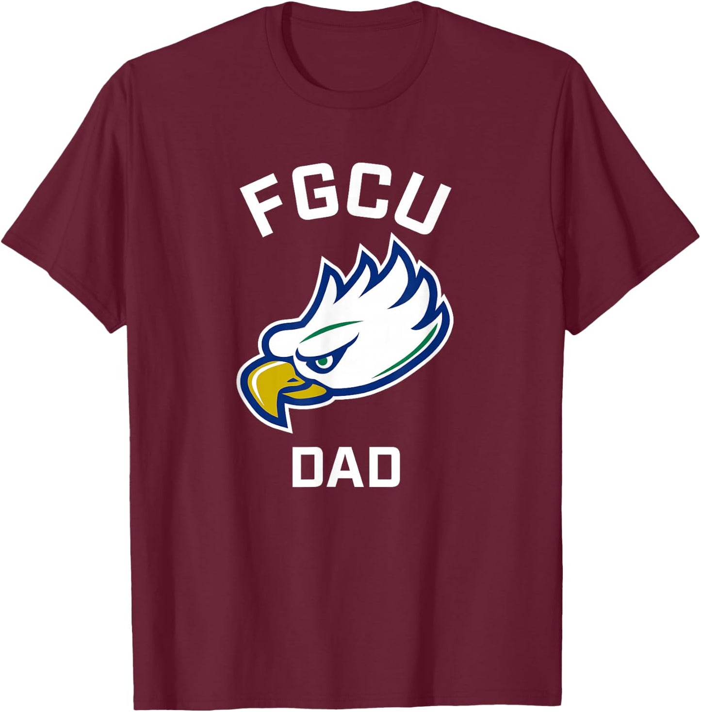 Florida Gulf Coast University FGCU Eagles Arched Dad T-Shirt - T-Shirt | Maroon