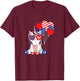 4th Of July Unicorn American Flag Patriotic Women Girls Kids T-Shirt - T-Shirt | Maroon