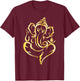 Elegant Lord Ganesha Hindu Indian God Spiritual Elephant T-Shirt - T-Shirt | Maroon