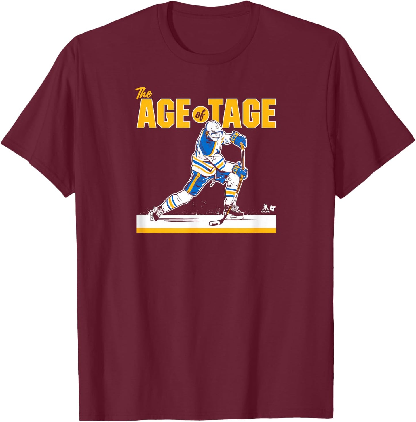 BreakingT Tage Thompson - The Age of Tage - Buffalo Hockey T-Shirt - T-Shirt | Maroon