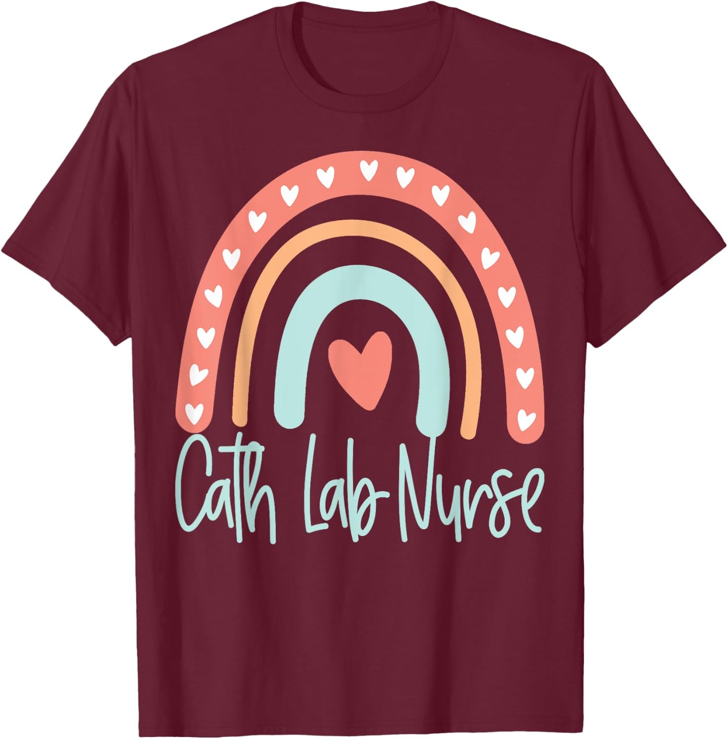 Cardiac Nurse Cath Lab Nursing T-Shirt - T-Shirt | Maroon
