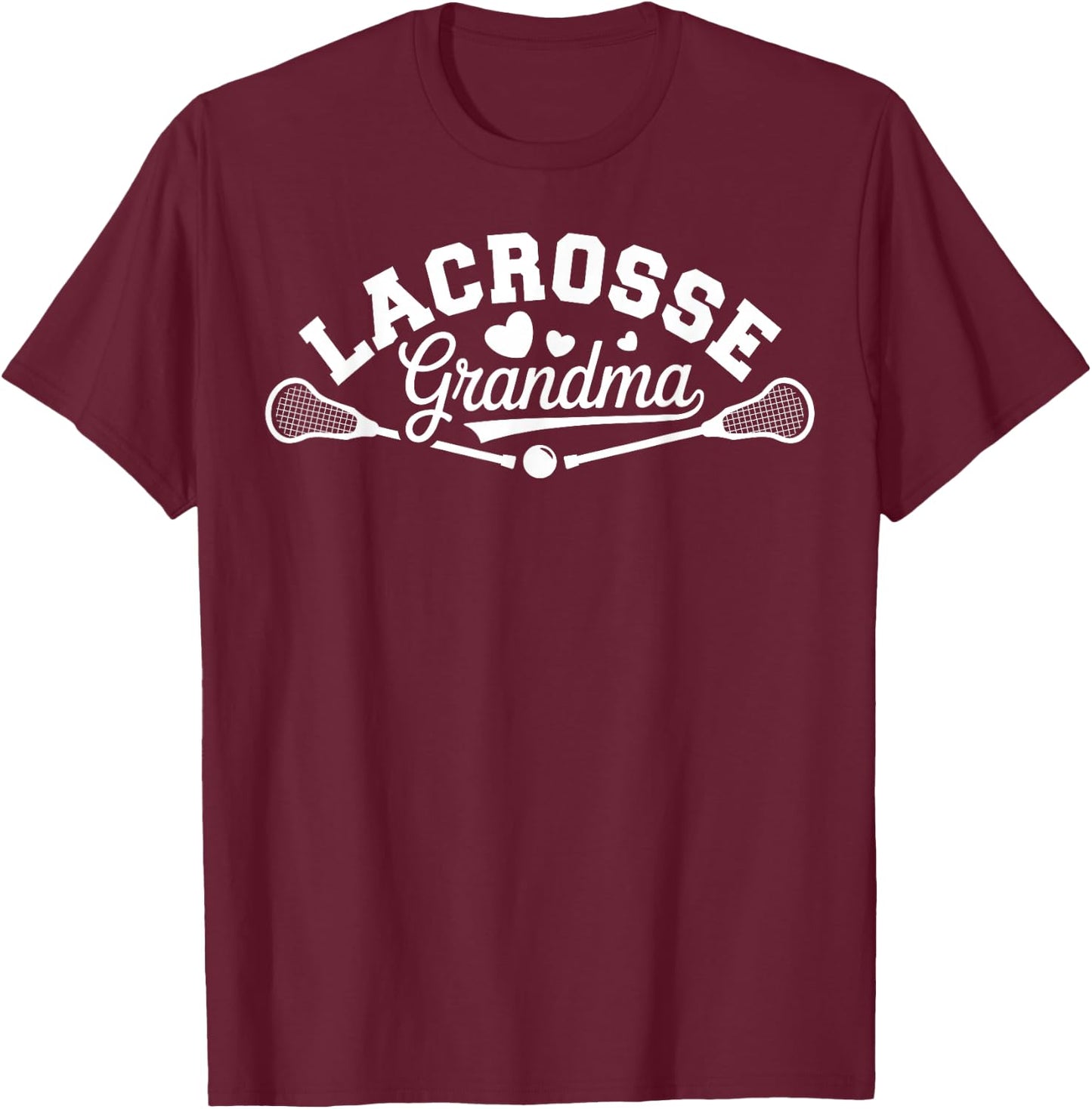 Cute Lacrosse Grandma Grandmother Player T-Shirt - T-Shirt | Maroon