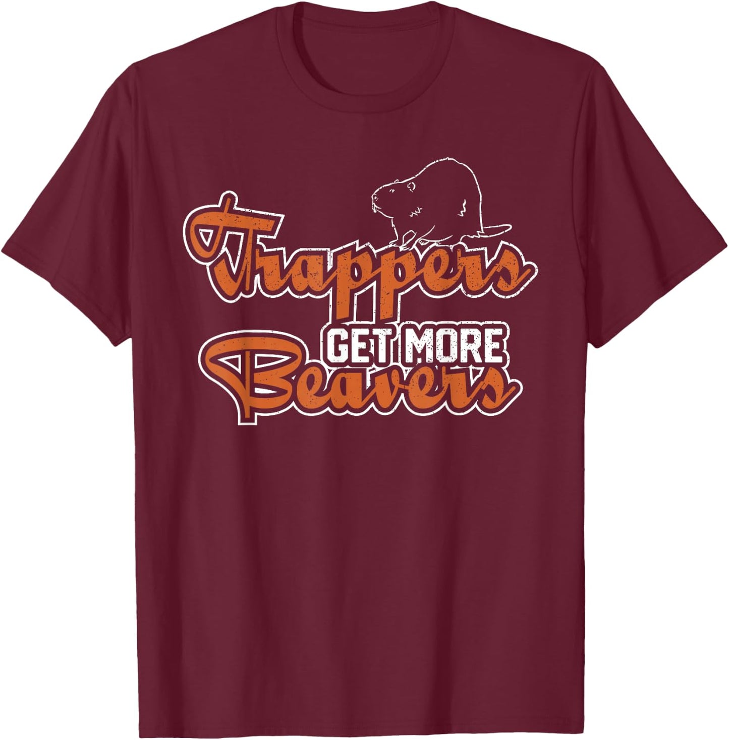 Bear Hunting Animal Gift & Trapper Trapping Hunting Trap Trappers Hunter T-Shirt - T-Shirt | Maroon