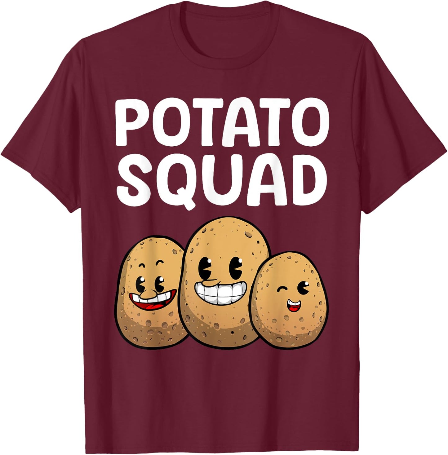 Cute Potato Novelty Women Kid Adult Gag Potato Lover T-Shirt - T-Shirt | Maroon