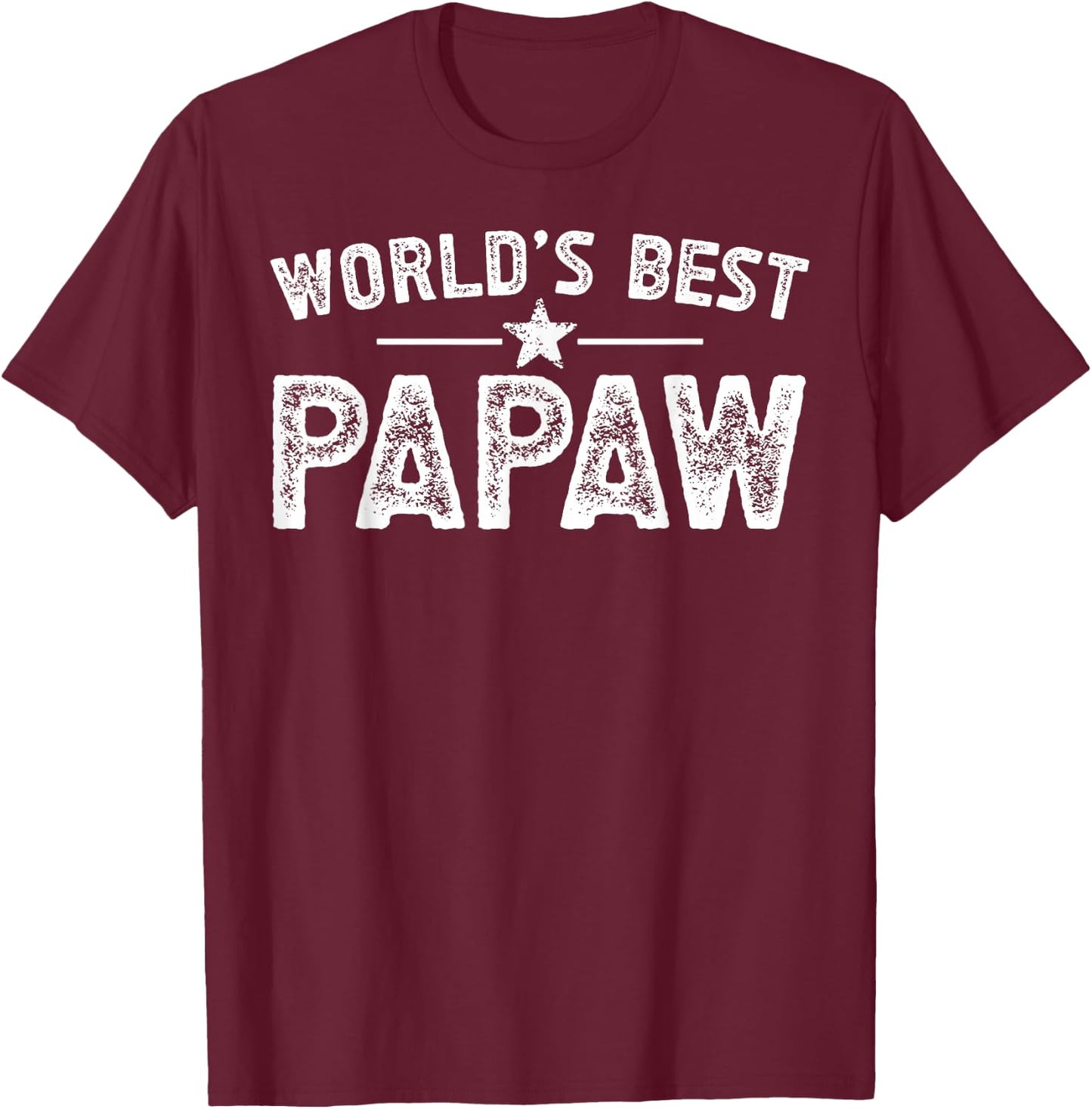 World's Best Papaw Grandpa Papaw Grandfather T-Shirt - T-Shirt | Maroon