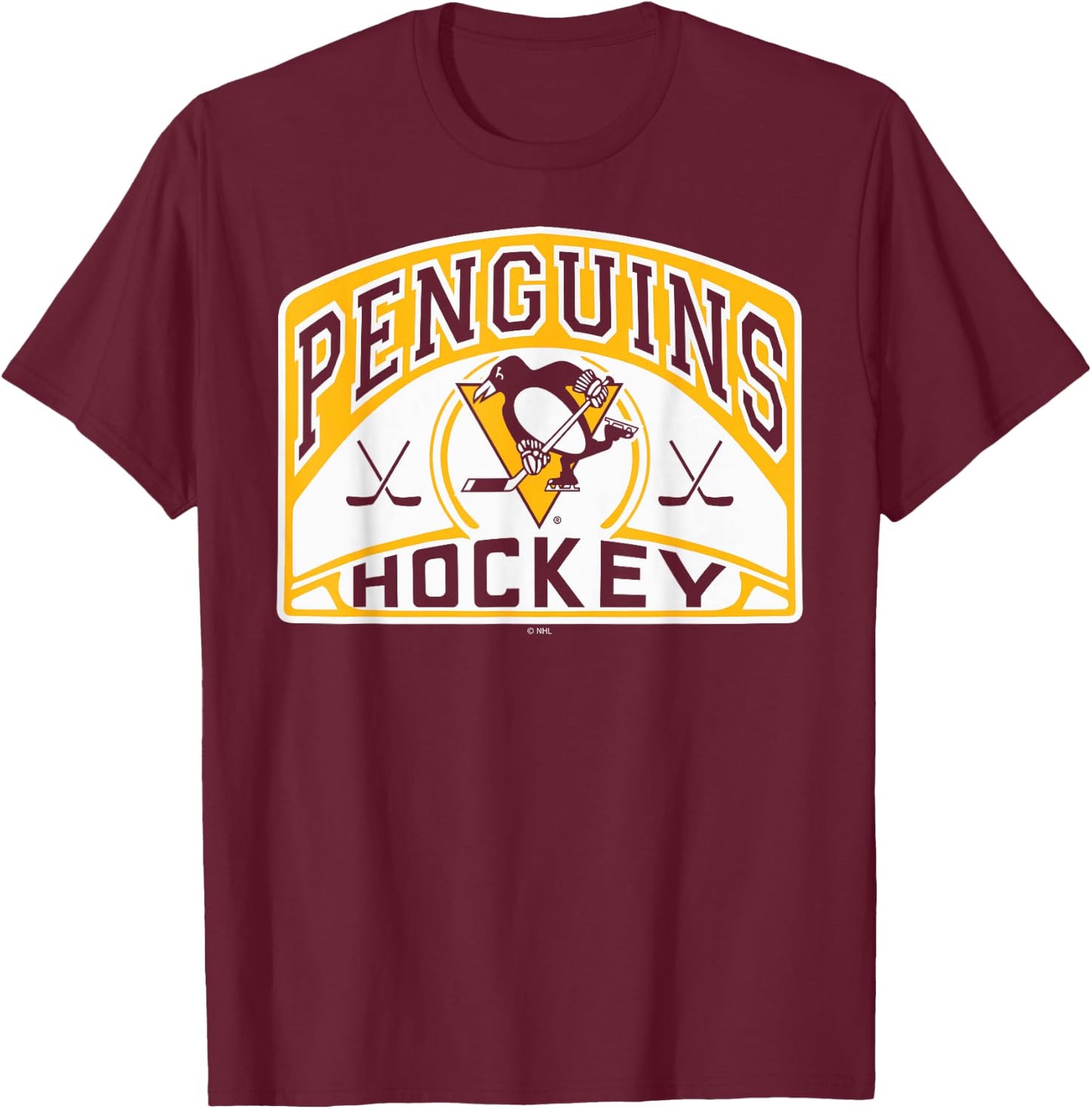Pittsburgh Penguins Glide Black Officially Licensed T-Shirt - T-Shirt | Maroon