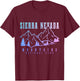 Sierra Nevada California Mountains Vintage Hiking Nature T-Shirt - T-Shirt | Maroon