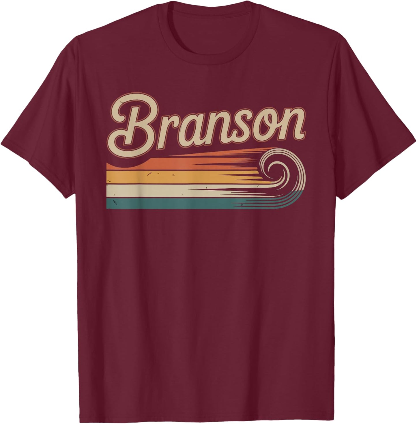 Retro Branson Shirt Vintage City Branson T-Shirt - T-Shirt | Maroon