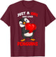 Just a Girl who loves Penguins Kids Girls Penguin T-Shirt - T-Shirt | Maroon