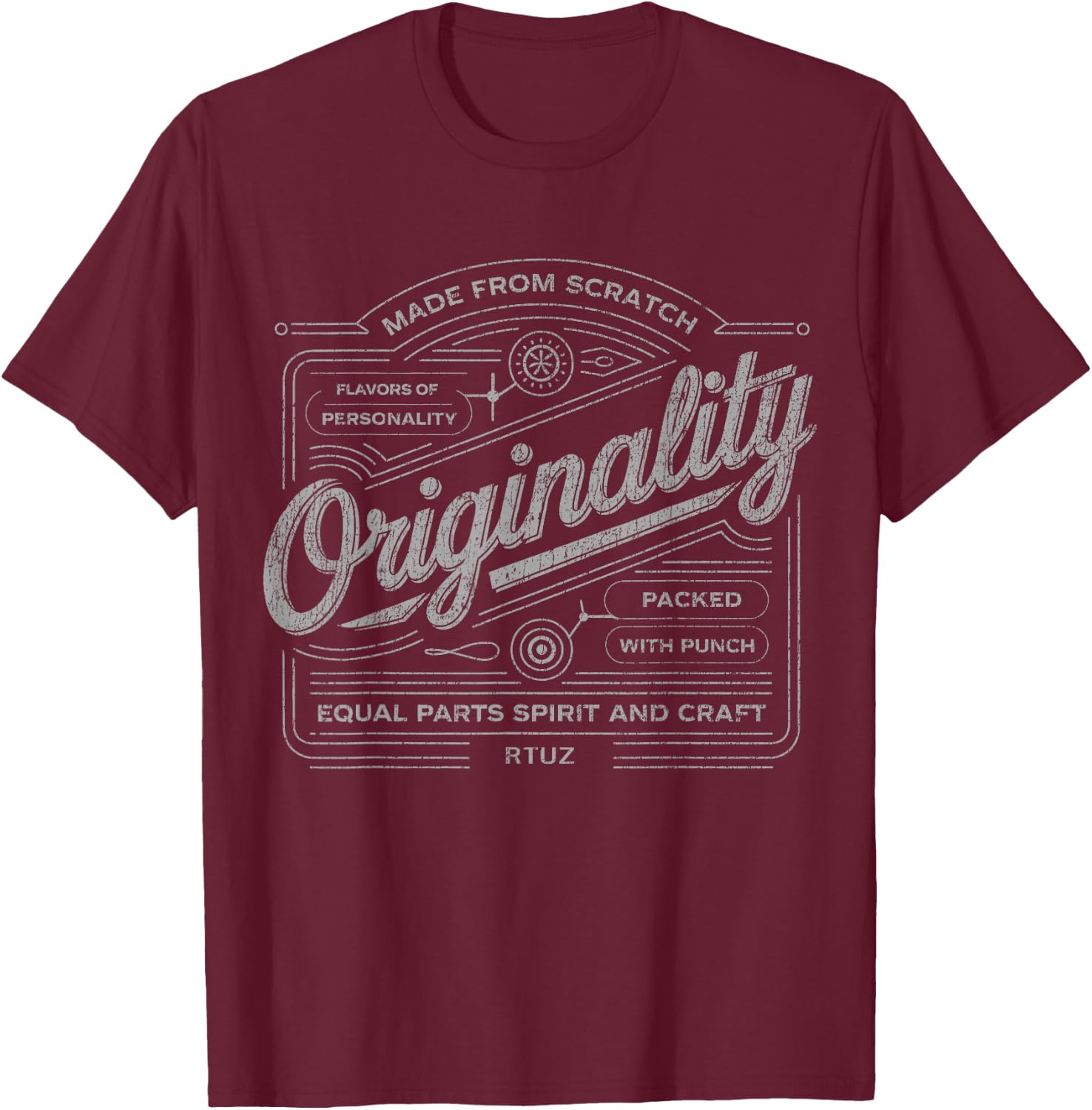 Modern Hip Hop Y2K Vintage Hipster Edgy Urban Streetwear T-Shirt - T-Shirt | Maroon