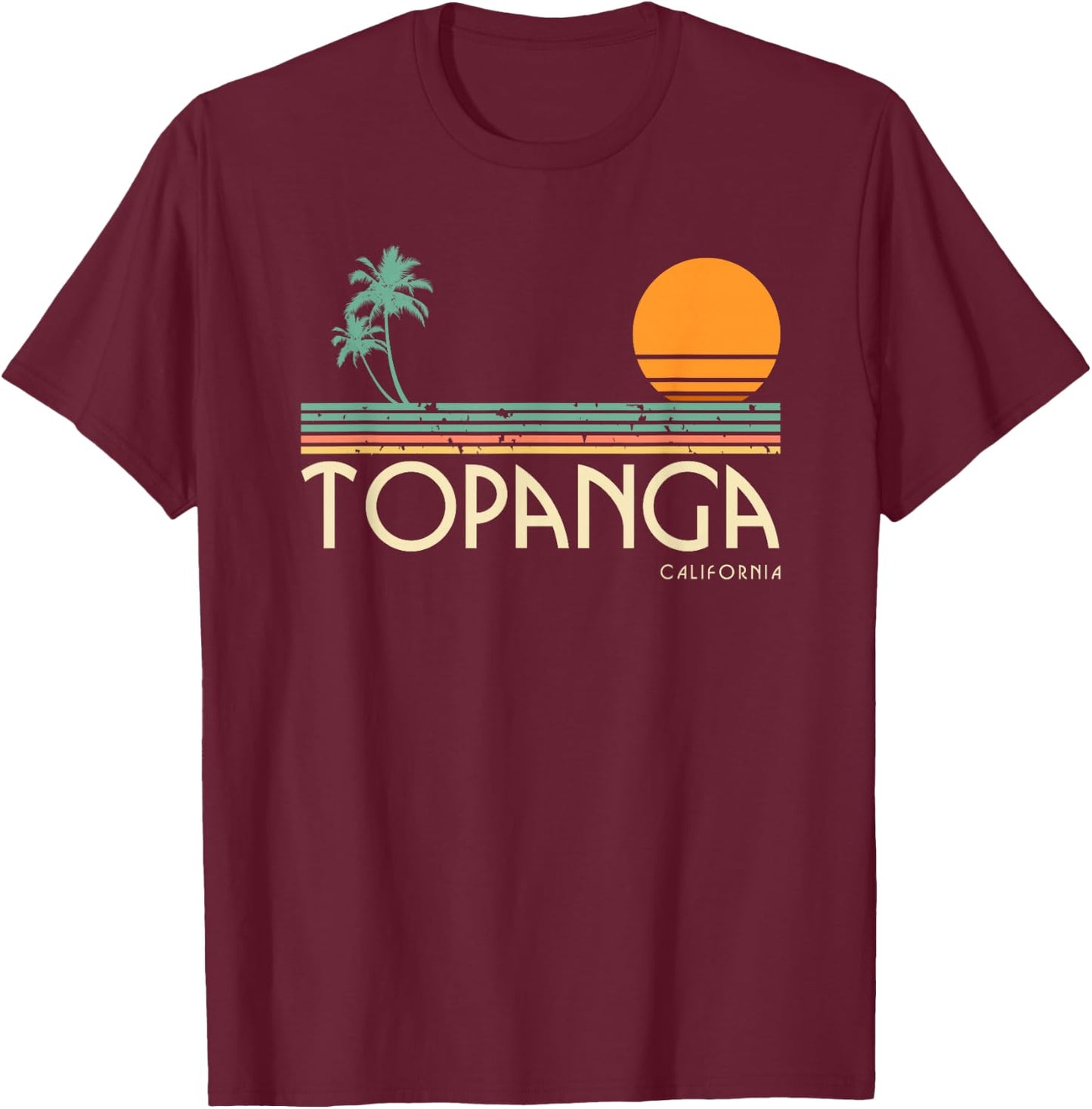 Topanga California T-Shirt - T-Shirt | Maroon