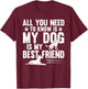 All You Need to Know My Dog is My Best Friend Pet T-Shirt - T-Shirt | Maroon