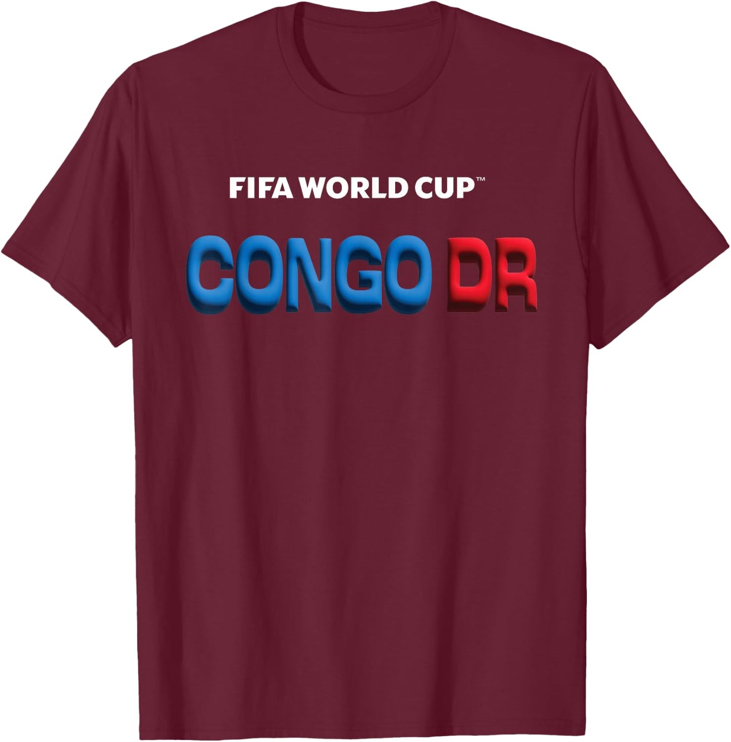 FIFA World CUP26 Congo DR Bubble Color T-Shirt - T-Shirt | Maroon