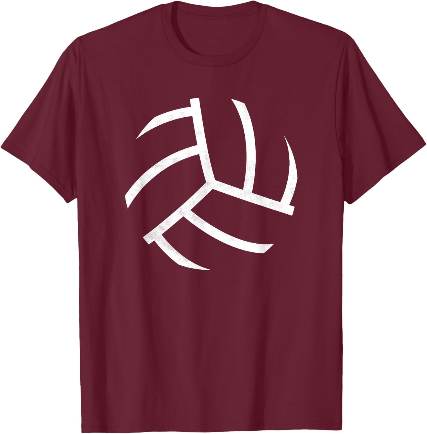 Volley Ball Apparel Classic Fit Black Modern Volleyball Graphic T-Shirt - T-Shirt | Maroon
