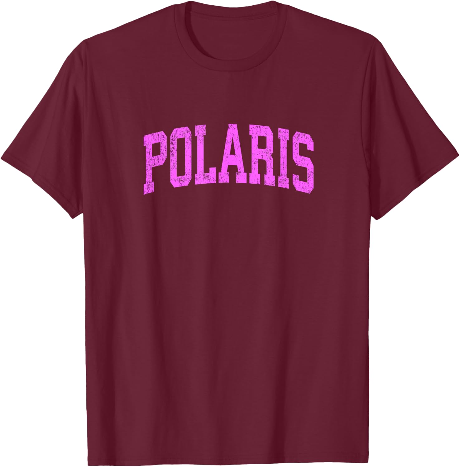 Polaris Montana MT Vintage Athletic Sports Pink Design T-Shirt - T-Shirt | Maroon