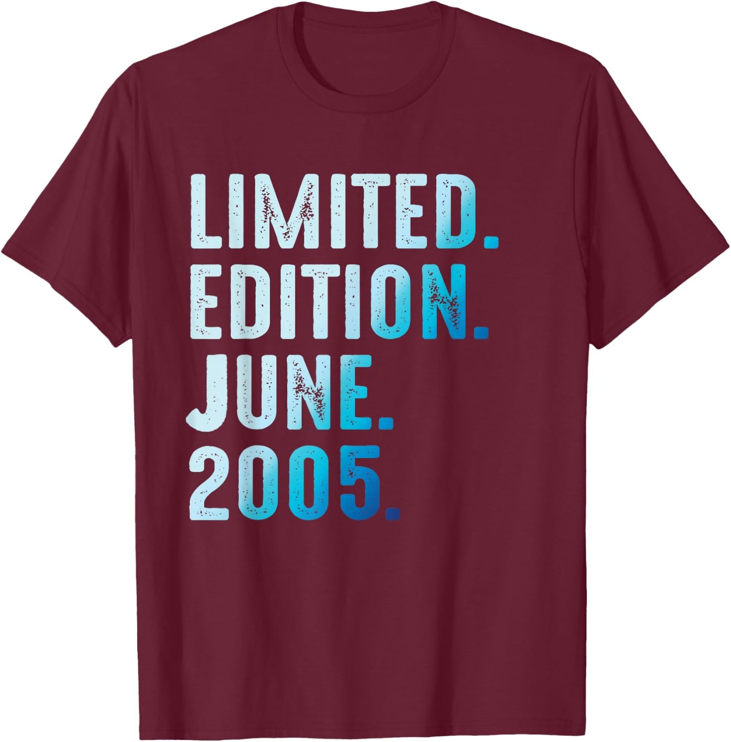 Juin 2005 Année 2005 Rétro 2005 Vintage Édition Limitée T-Shirt - T-Shirt | Maroon
