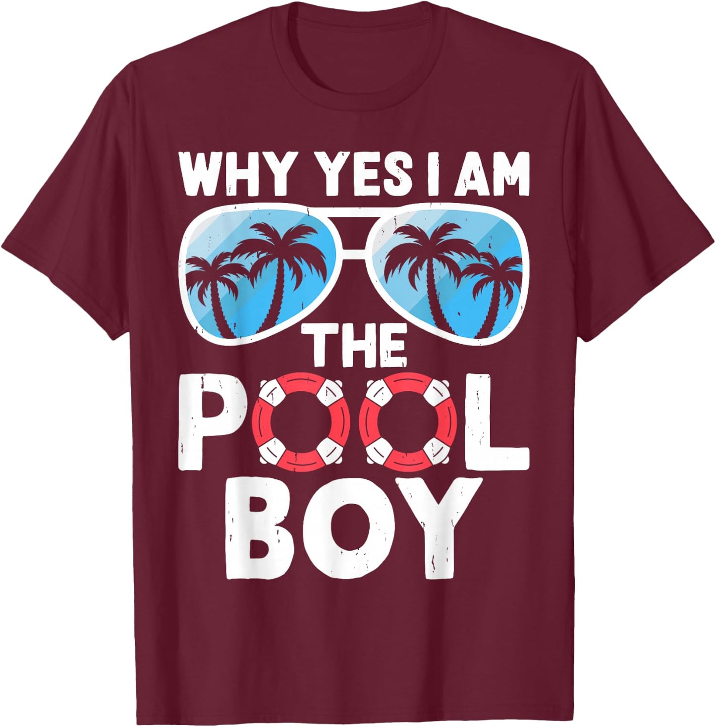 Pool Boy Swimmer Swimming Swim Team Gift Men Women Kids T-Shirt - T-Shirt | Maroon