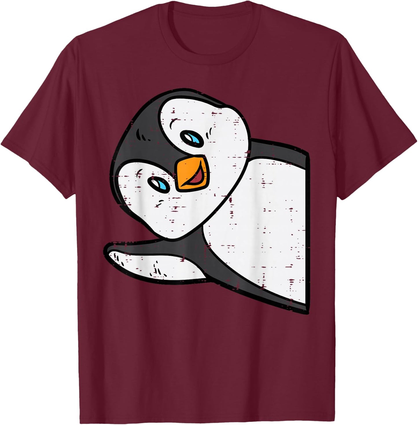 Emperor Penguin Wave Cute Boys Girls Kids Toddler Women Men T-Shirt - T-Shirt | Maroon