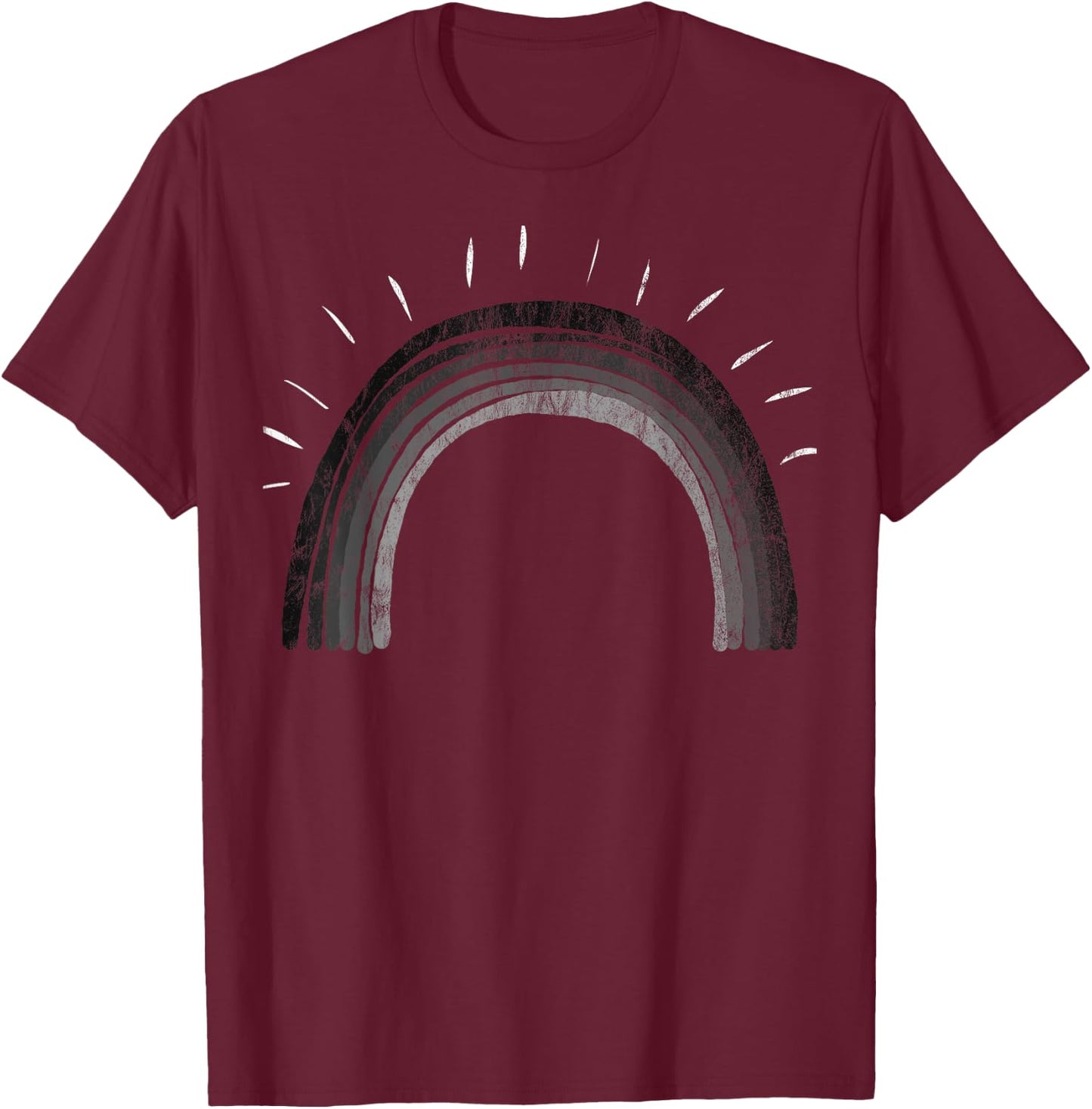 Alternative Dark Gothic Rainbow Shirt Goth Rock Apparel T-Shirt - T-Shirt | Maroon