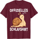 Official Snail Sleep Shirt Pyjamas Snail T-Shirt - T-Shirt | Maroon