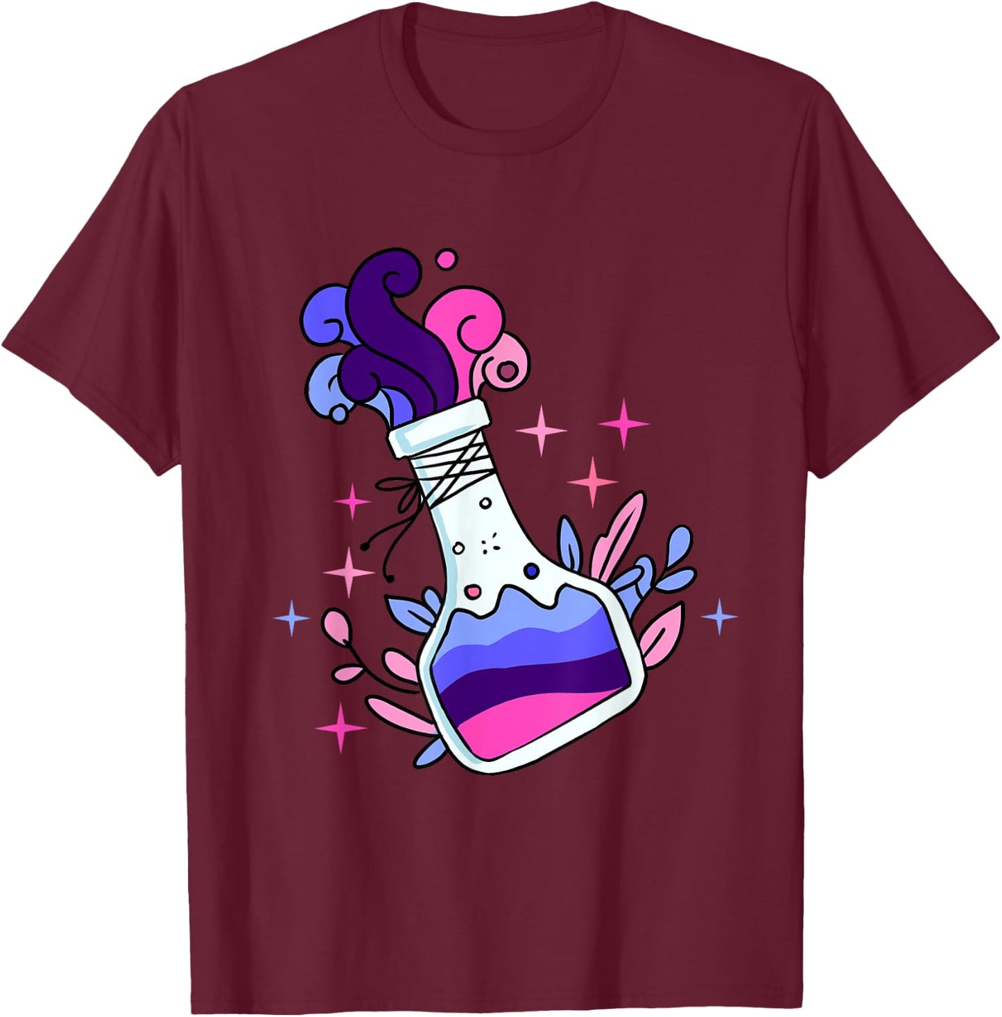 Omnisexual Potion Omnisexual Pride T-Shirt - T-Shirt | Maroon