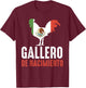 Gallero Mexicano Peleas Gallos Mexican Rooster Dominican T-Shirt - T-Shirt | Maroon