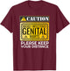 Genital Warts Warning Funny Embarrassing Adult Humor T-Shirt - T-Shirt | Maroon