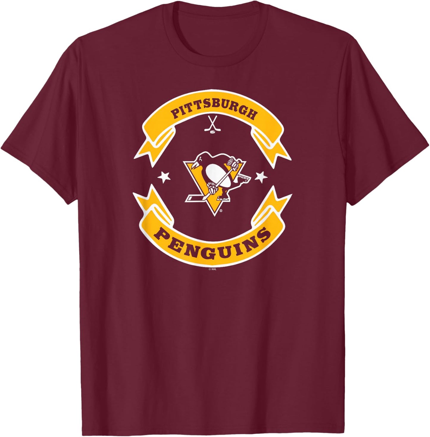 Pittsburgh Penguins Blaze Black Officially Licensed T-Shirt - T-Shirt | Maroon