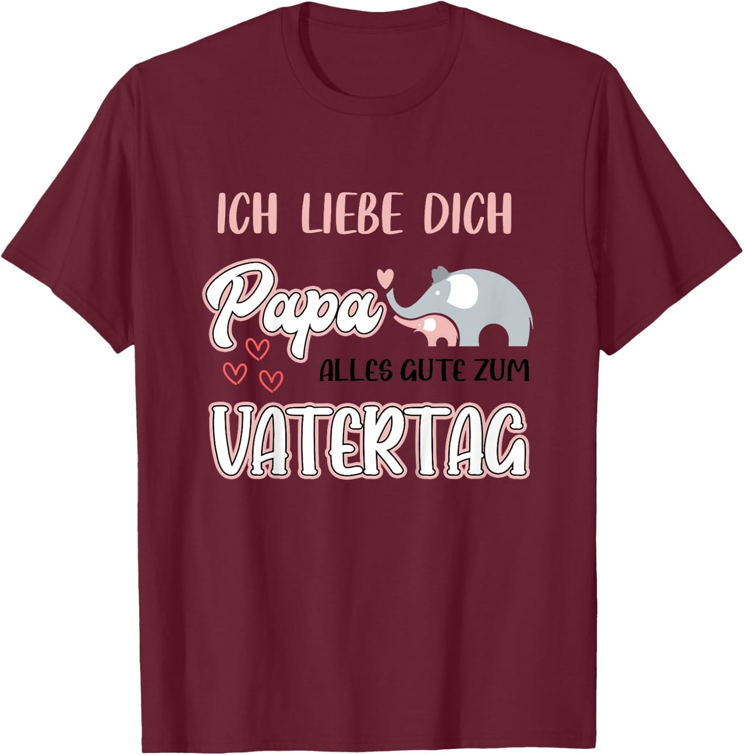 Kinder ich liebe dich papa alles gute zum vatertag T-Shirt - T-Shirt | Maroon