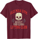 Old Man Gym Fitness Deadlifting Weightlifting Powerlifting T-Shirt - T-Shirt | Maroon