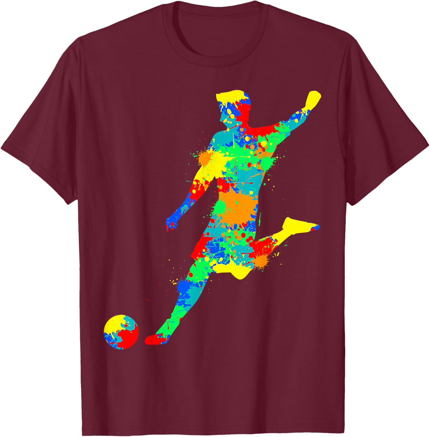 Fußball Fußballer Jungen Kinder T-Shirt - T-Shirt | Maroon