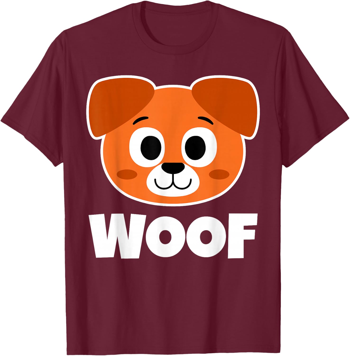 WOOF Puppies Stuff | Puppy Dog Stuff | Kids Puppy T-Shirt - T-Shirt | Maroon