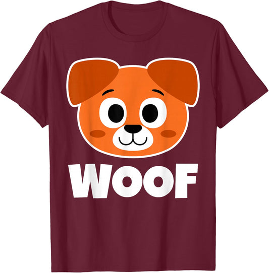 WOOF Puppies Stuff | Puppy Dog Stuff | Kids Puppy T-Shirt - T-Shirt | Maroon