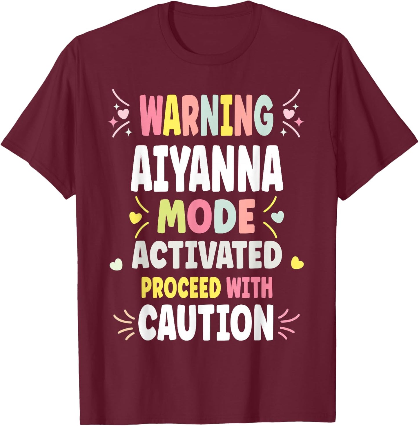 AIYANNA Personalized Women's Gift Custom AIYANNA T-Shirt - T-Shirt | Maroon