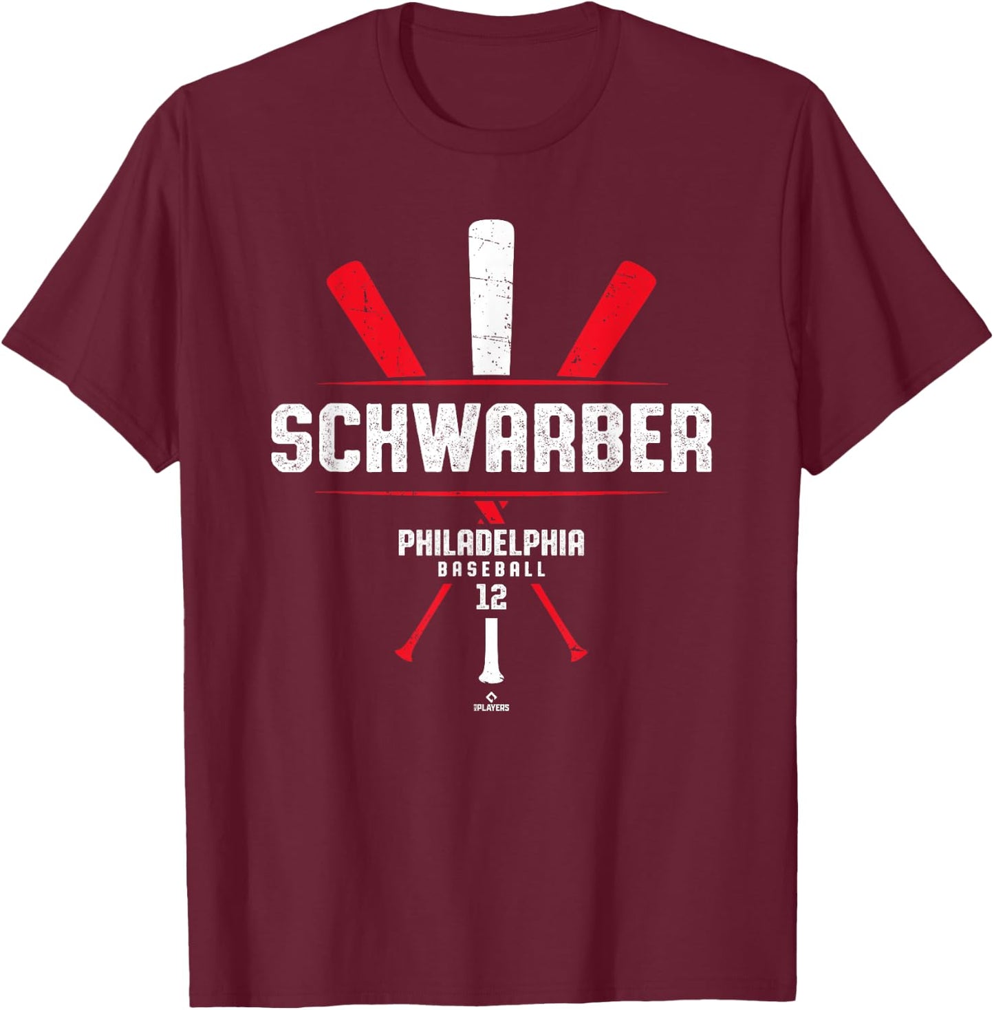 Vintage Baseball Bat Gameday Kyle Schwarber Philadelphia T-Shirt - T-Shirt | Maroon