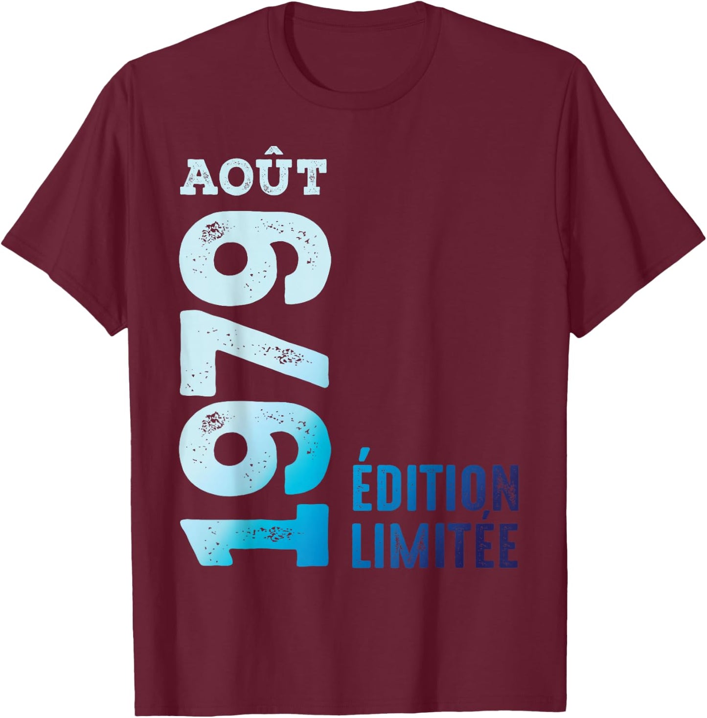 Limited Edition 1979 August 1979 Retro Year 1979 Vintage , Black, S T-Shirt - T-Shirt | Maroon