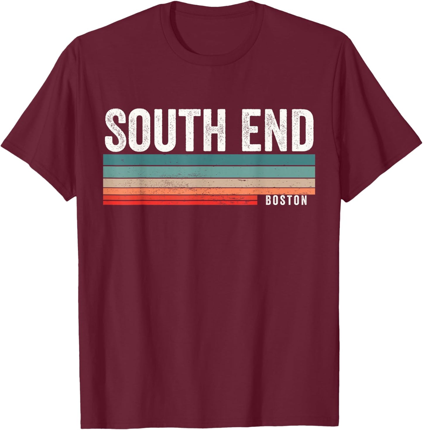 South End Boston Massachusetts, South End T-Shirt - T-Shirt | Maroon