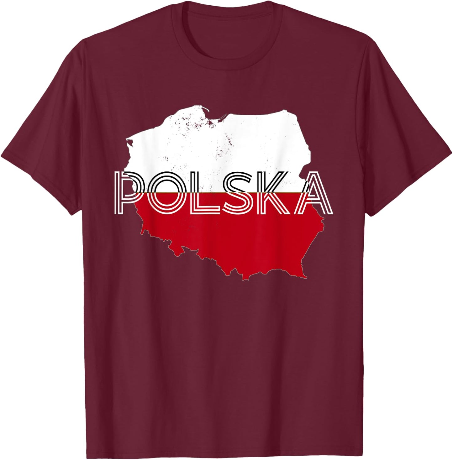 Poland For Gift Poland Poland Warsaw Flag , Black, S T-Shirt - T-Shirt | Maroon