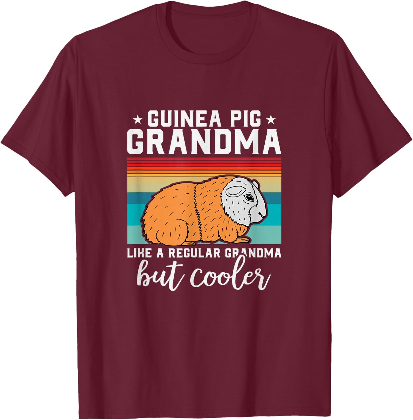 Guinea Pig Grandma Guinea Pig Lovers T-Shirt - T-Shirt | Maroon